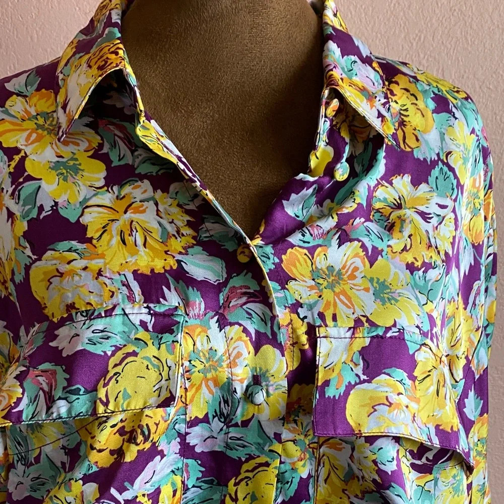 Zara Purple Floral Shirt